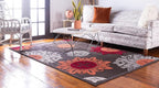Unique Loom Outdoor Modern Collection Area Rug - Chicago (4' 1" x 6' 1" Rectangle, Brown/ Orange)