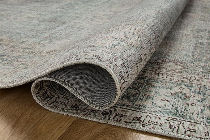 Loloi Chris Loves Julia Jules Collection JUL-08 Emerald/Antique Ivory 2'-6'' x 12'-0'', .13" Pile Height, Runner Rug