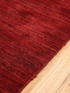 Rugsotic Carpets Hand Knotted Loom Wool ECO-Friendly Area Rugs - 8'x10', Rectangle, Red Color, Solid Plain Design, High Pile Thick Handmade Anti Skid Area Rugs for Living Room, Bed Room (L00111)