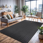 CAMILSON Modern Dark Gray Non Slip Rug 3x5 Ultra Soft High Pile Area Rugs Non Skid Rubber Backing Durable & Easy to Clean Carpet for Living Room Bedroom Kids Room Indoor Use (3 x 5 Dark Gray)