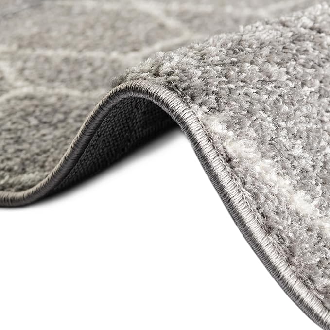 Unique Loom Trellis Frieze Collection Area Rug - Geometric (7' 1" x 10', Light Gray/ Ivory)