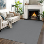 EARTHALL Washable Area Rugs 5x7 Ft Non Slip Living Room Rugs Cotton Rubber Backed Dining Room Rug Braided Bedroom Rugs Indoor Outdoor Floor Carpet for Living Room, Bedroom, Dining Room, Charcoal Gray