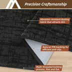 COSY HOMEER Door Mat,Dirt Trapper Entryway Rugs 20"x32",Non Slip Washable Entrance Mats,Absorbent Welcome Mat,Low Profile Dog Door Mats for Front Back Doomats and Wet Shoes,Black