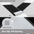 BEQHAUSE Door Mat 24" x 36", Non-Slip Door Mats Indoor Entryway Rugs Washable Low-Profile Absorbent and Stain Resist Floor Mats, Dog Door Mat for Front Back Door, Muddy Wet Shoes & Paws, Black