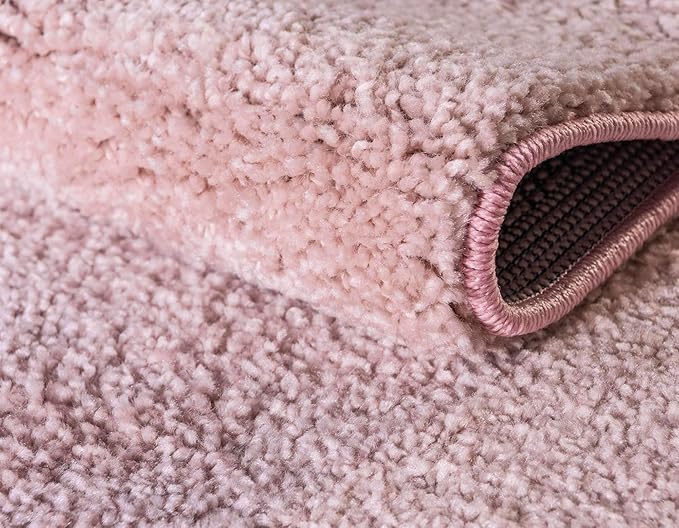 Unique Loom Solo Collection Area Rug - Calabasas (7' 10" x 10' Rectangle, Pink)