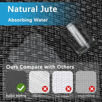Hallway 10ft Runner Rug Non Slip, Water Absorbent Laundry Mat Black Kitchen Mat Sink Rug, Rubber Backed Indoor Entryway Rug Runner