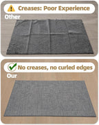 Color&Geometry Ultra-Thin Indoor Door Mat, 27"x59" Low-Profile Non-Slip Entryway Rug with Modern Geometric Texture, Washable Doormat for Entrance, Front Doors, Light Grey (Rolled-up NO Creases)