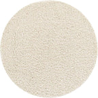 Unique Loom Solid Shag Collection Area Rug (5' 3" Round, Snow White)