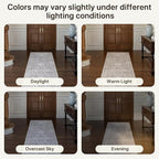 Bavni Washable Runner Rug 2’6”x8’, Non Slip Vintage Hallway Runner, Ultra Thin Low Pile Washable Carpet for Kitchen Entryway Bedroom, Grey