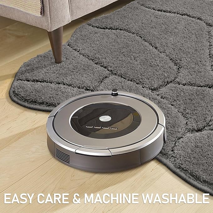 Large Dog Door Mat for Muddy Paws, 71x47 Absorbent Dirt Trapper Long Door Mat, Non-Slip Washable Mud Mat for Dogs, Polyester Microfiber Soft Pet Rug Mat for Entryway, Mud Dog Paws, Patio (Gray)