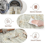 6x9 Area Rug for Living Room Washable 6x9 Non-Slip Modern Abstract Rugs for Bedroom Dinning Room Ultra-Thin Indoor Gray Rust