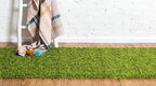 Unique Loom Solid Shag Collection Area Rug (2' 6" x 16' 5" Runner, Grass Green)
