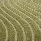 LUXE WEAVERS Modern Geometric Wave Green 2x8 Hallway Runner Rug, Contemporary Stain Resistant Carpet