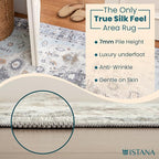 Istana 8x10 Area Rug - Blue 8x10 Rugs for Living Room - Foldable Rugs for Bedroom - Stain Resistant Washable Rug - Eco-Friendly Area Rugs - Easy to Clean Living Room Rug