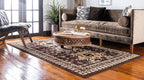 Unique Loom Taftan Collection Border Geometric Tribal Inspired Design Area Rug (4' 0 x 6' 0 Rectangular, Brown/ Tan)