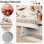 Vintage Medallion Floral Washable Runner Rug 2'7"x8', Non-Slip Low Pile Soft Carpet for Hallways, Laundry, Bedroom, Bathroom, Entryway | Beige