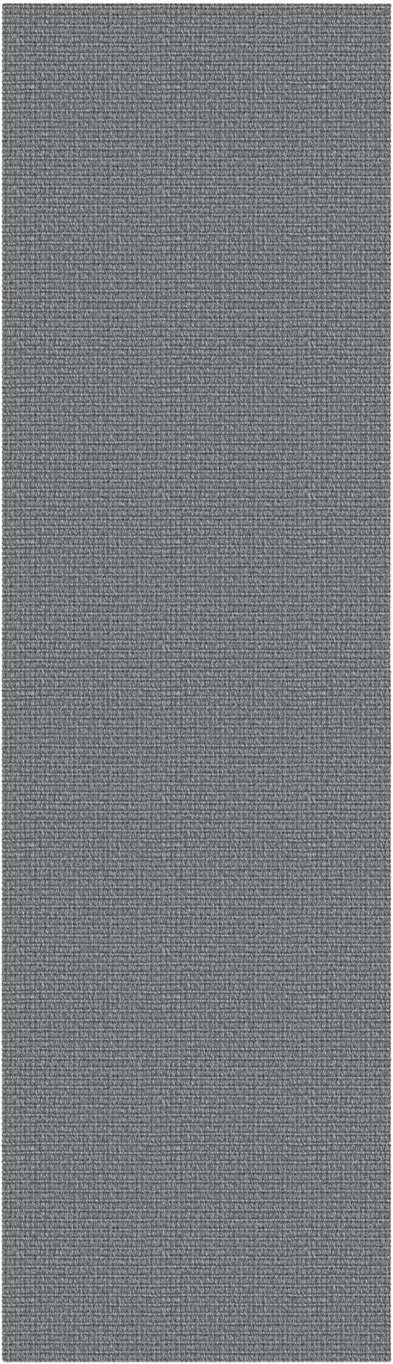 EARTHALL Washable Runner Rug 2.6x10 Ft Non Slip Runners for Hallways Cotton Rubber Backed Kitchen Runner Braided Indoor Floor Carpet Runners for Entryway, Hallway, Kitchen, Bedroom, Charcoal Gray