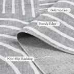 Lahome Abstract Area Rug 5x7,Soft Washable Rugs for Living Room Ultra-Thin Non Slip Gray Rugs for Bedroom, Throw Rug Carpet for Dining Room Office Playroom(5'x7',Gray)