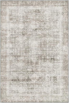 LUMI 8x10 Washable Area Rug for Living Room, Ultra Soft Modern Neutral Grey Rugs Non Slip with Rubber Backing, Low Profile, High Traffic, Stain Resistant Carpets, Ideal for Bedroom, Dining Room