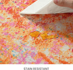 2x6 Rainbow Rug Runners for Hallways Kitchen Runner Rug Non Slip Washable Colorful Long Runner Rugs with Rubber Backing Soft Abstract Carpet Runner for Bedroom, Kitchen, Bathroom, Entryway