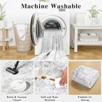 5x7 Vintage Washable Area Rugs Boho Medallion Large Distressed Retro Accent Carpet Floral Non-Slip Soft Low Pile Indoor Throw Rug for Living Room Bedroom Dining Room Office Kitchen, Gray