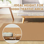 Braided Area Rug 3x5 Ft Washable Rugs for Entryway Throw Rugs with Rubber Backing Boho Door Mat Indoor Entrance Cotton Kitchen Mats Woven Front Door Carpet for Foyer Living Room, Warm Tan