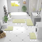 OLANLY Bathroom Rugs 36x24, Extra Soft Absorbent Chenille Bath Rugs, Rubber Backing Quick Dry, Machine Washable Bath Mats for Bathroom Floor, Tub and Shower, Home Decor Accessories, Vanilla