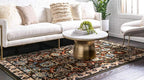 Unique Loom Espahan Collection Area Rug - Cape Cod (5' 3" x 8' Rectangle, Green/ Black)