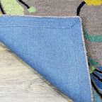 Rugsotic Carpets Hand Tufted Wool ECO-Friendly Area Rugs - 2'6''x6', Runner Shape, Camel, Floral Modern Design, High Pile Thick Handmade Anti Skid Area Rugs for Living Room, Bed Room (K00219)