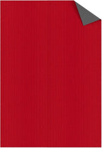 Ottomanson 6'6" x 32' Hallway Runner with Scraper Pile Extra Durable Non-Slip Rug Mat for Indoor & Outdoor Use - Ideal for Kitchen, Entryway, Patio & Garage - High-Traffic Carpet, Red