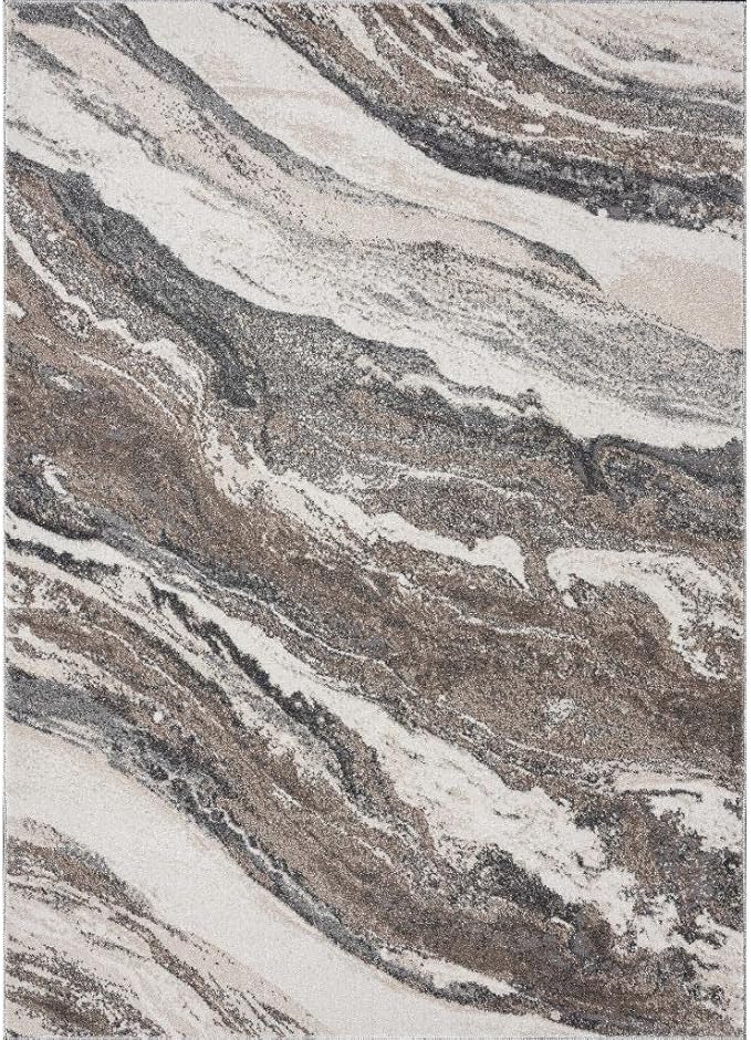 LUXE WEAVERS Lagos Collection 7983 Grey 6x9 Art Deco Area Rug
