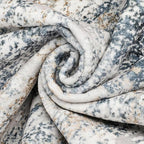 Square Area Rug Living Room Rugs - 5x5 Washable Large Soft Indoor Neutral Modern Abstract Low Pile Rug Carpet for Bedroom Dining Room Farmhouse Home Office - Beige Blue