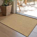 LUMI Handwoven Sisal Door Mat, Non-Slip Durable Entryway Mat, Welcome Front Doormat, Solid Floor Mats for Entrance, 20"x32", Herringbone Sisal