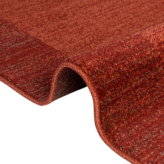 Rugs.com Angelica Collection Rug – 6 Ft Round Terracotta Medium Rug Perfect for Kitchens, Dining Rooms