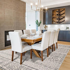 Rugshop Geometric Boho Large Area Rug – Gray Tribal Pattern, Perfect for Living Room, Bedroom, Dining Room, 9' x 12'