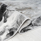 Abani Rugs Regal REG500A - 4' x 6' - Grey/Black Washable
