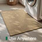LUMI Handwoven Sisal Door Mat, Non-Slip Durable Entryway Mat, Welcome Front Doormat, Solid Floor Mats for Entrance, 20"x32", Herringbone Sisal