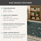 Dark Green Oushak 3x5 Large Entryway Rug - Modern Vintage Boho Eclectic Floral Pastel, Washable Low Pile Non-Slip Area Rugs for Door Mat Indoor Entrance, Kitchen, Bedroom Beside Bed, Laundry