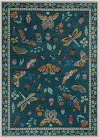 Lahome Insect Washable Rug, 2x3 Kitchen Rugs for Entryway Bathroom, Soft Door Mat Indoor Entrance Ultra-Thin, Small Non-Slip Throw Carpet for Bedroom Entry, Dark Green