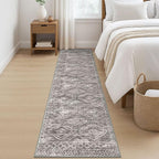 KILOCOCO Hallway Runner Rug 2'x8' Runners for Hallways Washable Runner Rug Non Slip Laundry Room Rug Low-Pile Rug Runner for Bedroom Kitchen Living Room Boho Rug, Taupe