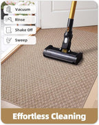 Color&Geometry Large Front Door Mat Indoor Entrance Non Slip Rubber Backed, 32"x48" Indoor Door Mats for Entryway, Dirt Trapper Double Doormat, Washable Front Door Rugs, Khaki (Rolled-up NO Creases)