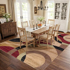 Rugshop Contemporary Abstract Circles Perfect for high Traffic Areas of Your Living Room,Bedroom,Home Office,Kitchen Area Rug 7'10" x 10'2" Multi