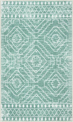 Wonnitar Moroccan 3x5 Area Rug, Sage Green Rug for Bedroom, Washable Farmhouse Kitchen Rug Non-Slip Living Room Throw Mat, Soft Non-Shedding Small Carpet for Bathroom Dorm Office (Mint Green,3'x5')