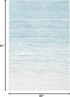 SAFAVIEH Adirondack Collection Area Rug - 5'5" x 7'7", Aqua & Ivory, Modern Ombre Design, Non Shedding & Easy to Clean, Ideal for Living Room, Bedroom, Office, Dining Space (ADR113J)