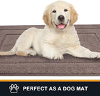 PURRUGS Dirt Trapping Door Mat 32" x 47", Non-Slip/Skid Machine Washable Entryway Rug, Dog Doormat, Super Absorbent Welcome Mat for Muddy Wet Shoes and Paws, Grayish Brown