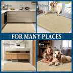 OLANLY Dog Door Mat for Muddy Paws 44x24, Absorbs Moisture and Dirt, Absorbent Non-Slip Washable Doormat, Quick Dry Chenille Mud Mat for Dogs, Entry Indoor Entryway Carpet for Inside Floor, Sand