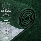 Large Area Rugs for Living Room Bedroom, 7x10 Feet Dark Green Rug, Minimalist Modern Shag Rug, Soft Thick Memory Foam Indoor Carpet, Non-Slip Washable Rug for Boys Girls Dorm Nursery Room Home Decor