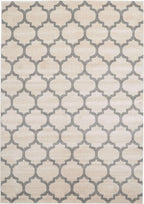 Rugs.com Lattice Collection Rug – 7x10 Beige and Gray Medium-Pile Rug Perfect for Bedrooms, Dining Rooms, Living Rooms