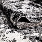 Keen Home Design Area Rugs - 2x14 Non-Shedding, Abstract Rugs for Kitchen, Living Room, Bedroom, Dining Room, Entryway - Size: 2'8" x 14', Abstract Black