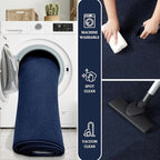 Large Modern Area Rugs for Living Room Bedroom, 5x8 Feet Navy Blue Ultra Soft Solid Thickened Memory Foam Indoor Minimalist Carpets, Non-Slip Comfy Rugs for Boys Girls Nursery Kids Room Home Décor